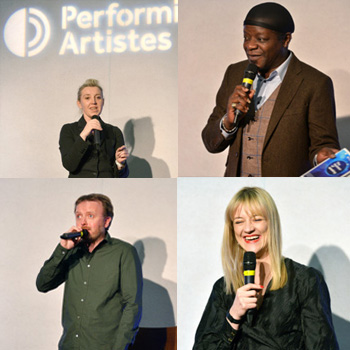 Clockwise from top left: Eleanor Tiernan, Stephen K Amos, Tania Edwards and Chris McCausland