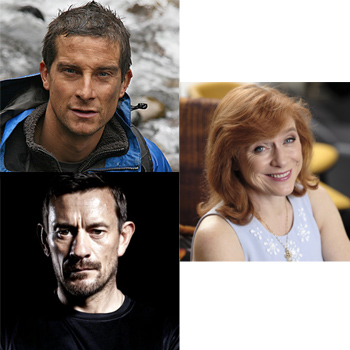 Clockwise from top left: Bear Grylls, Dr Sarah Jarvis and Ollie Ollerton
