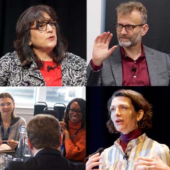 Clockwise from top left: Ritula Shah, Hugh Dennis, Tomasina Miers and workshop