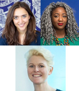 Clockwise from top left: Grace Gould, Dr Anne-Marie Imafidon and Cate Trotter