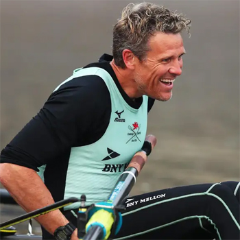 Victorious James Cracknell at the Boat Race '19