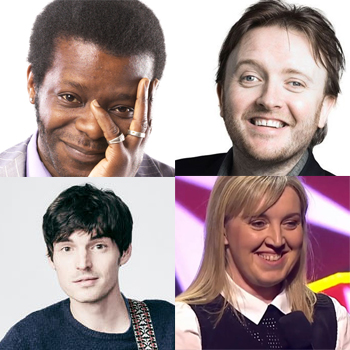 Clockwise from top left: Stephen K Amos, Chris McCausland, Eleanor Tiernan and Jon Long