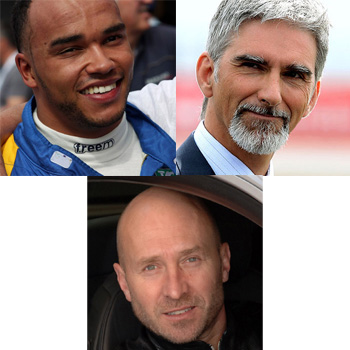 Clockwise from top left: Nic Hamilton, Damon Hill and Perry McCarthy