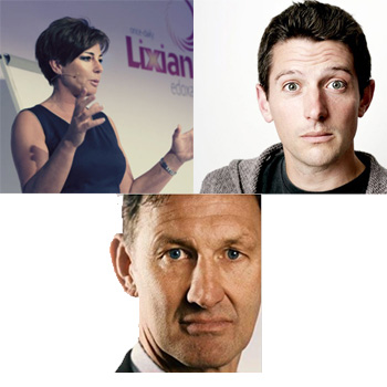 Clockwise from top left: Penny Mallory, Stuart Goldsmiwth and Tony Adams