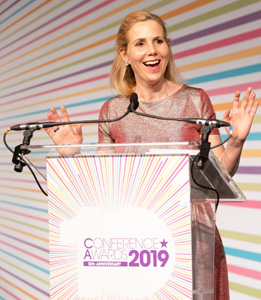 Sally Phillips hosting the Conference Awards