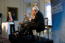 Panel chaired by Stpehen Sackur: Wally Olins, Michelle Mone and Dennis Turner