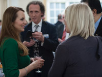 Debra Stephenson talks to Juliet Morris at the Winter Speaker Drinks