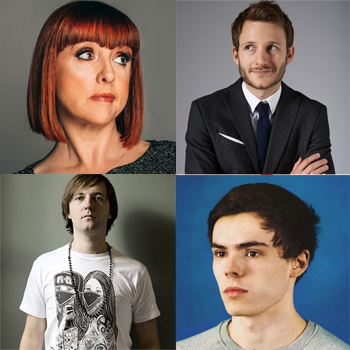 Clockwise from top left: Cally Beaton, Chris Martin, Rhys James and Andrew Maxwell